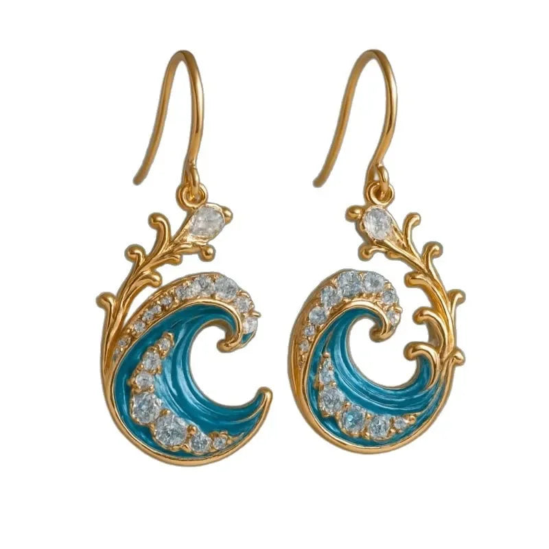 Aurelia | Creative Ocean-Inspired Double Drop Earrings