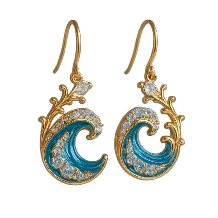 Aurelia | Creative Ocean-Inspired Double Drop Earrings