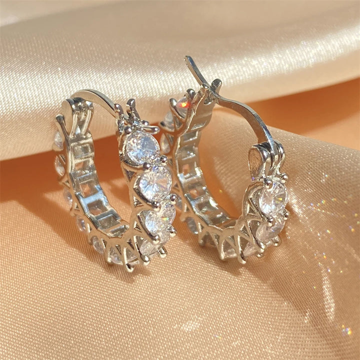 Delilah | Classic U-Shaped Zircon Earrings