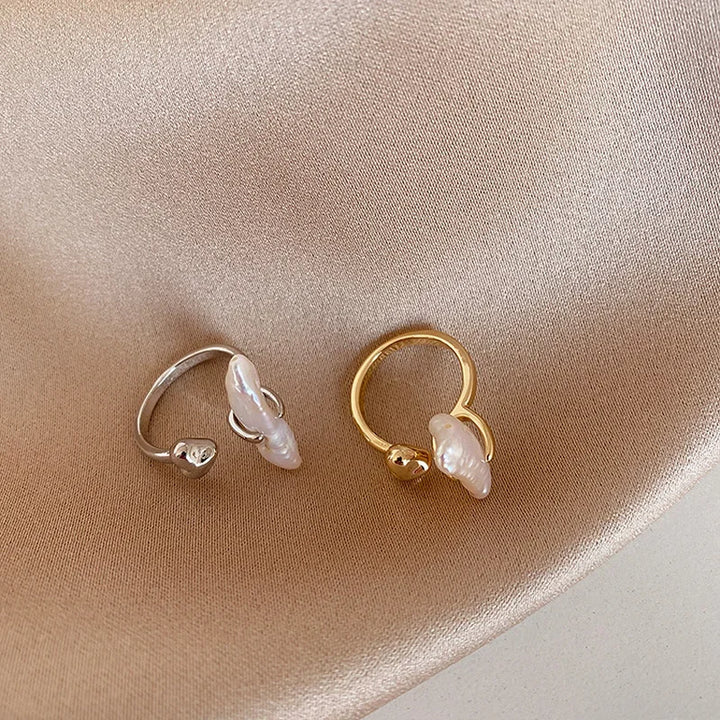 Women’s Elegant Pearl Open Ring