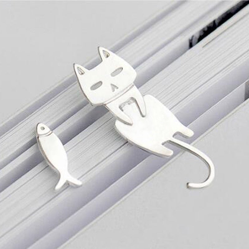 Silver Climbing Kitty Earrings