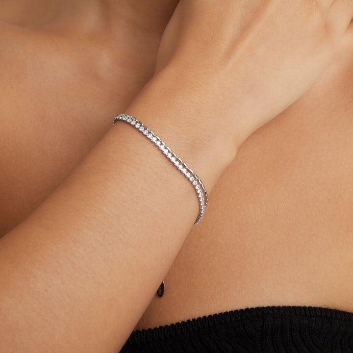 Arelia | Crystal Silver Bracelet
