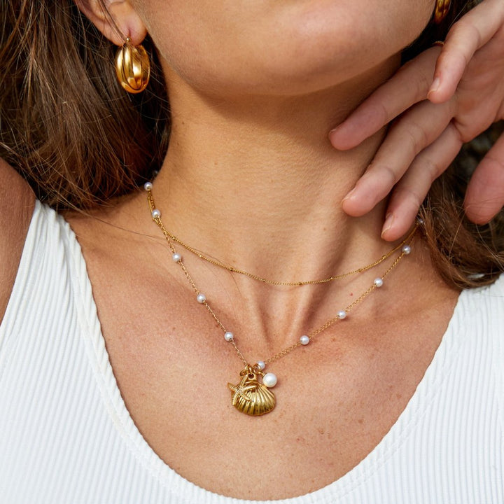 Aria | Delicate Shell Charm Necklace