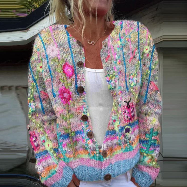Women's Elegant Floral Print Vest