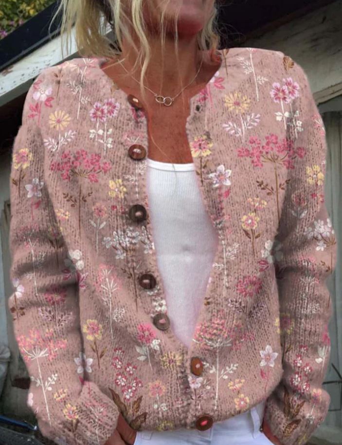 Women's Elegant Floral Print Vest