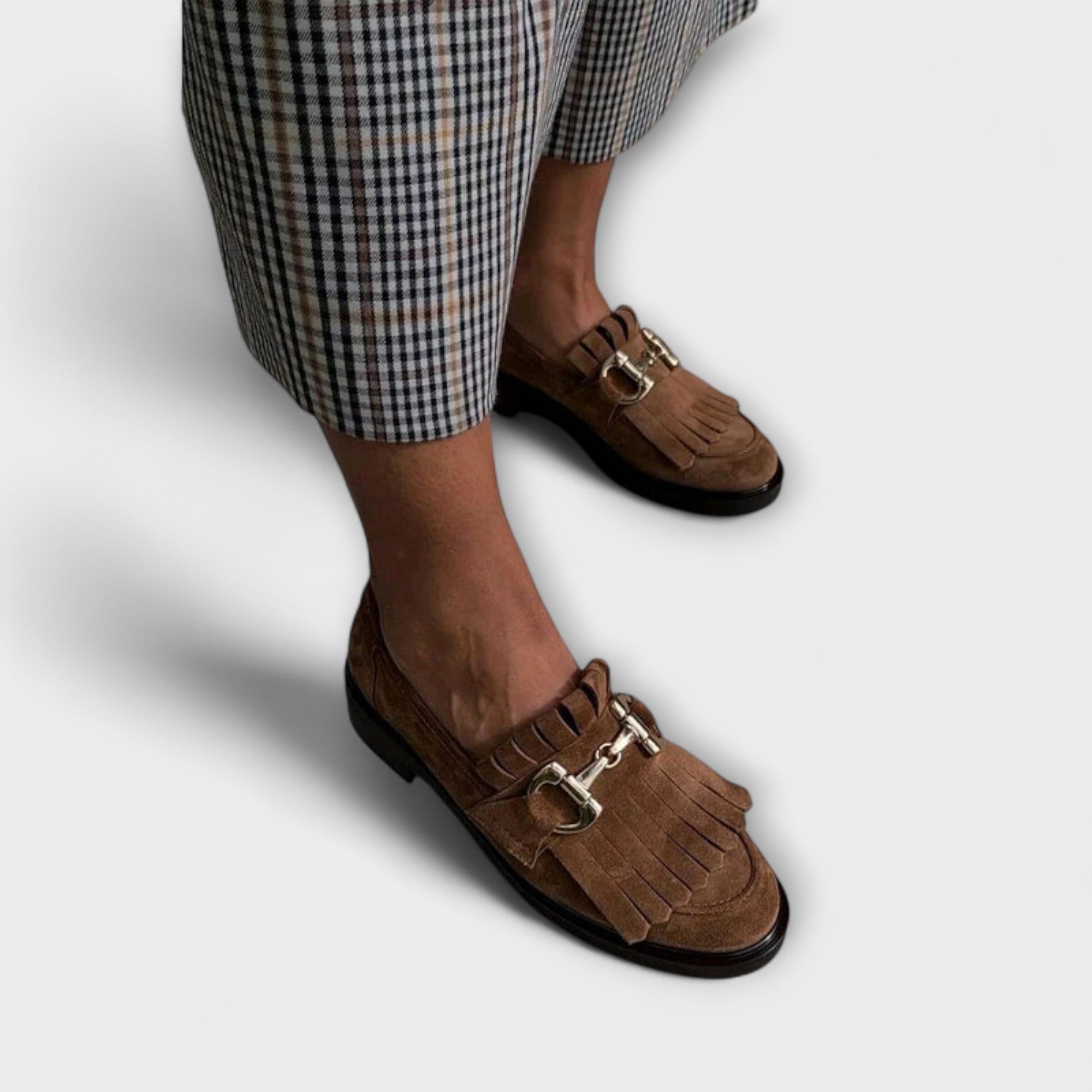 Lara -  Brown Moccasin with Rounded Toe
