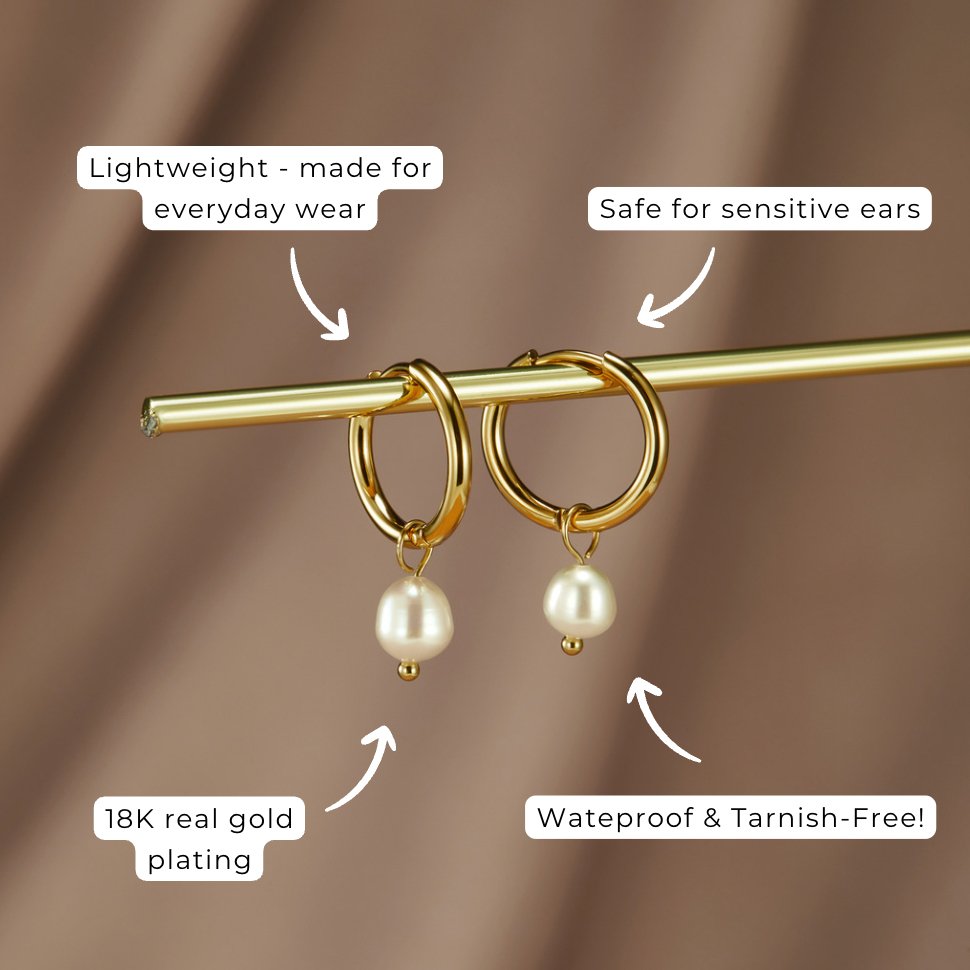 Pearl Hoop Earrings