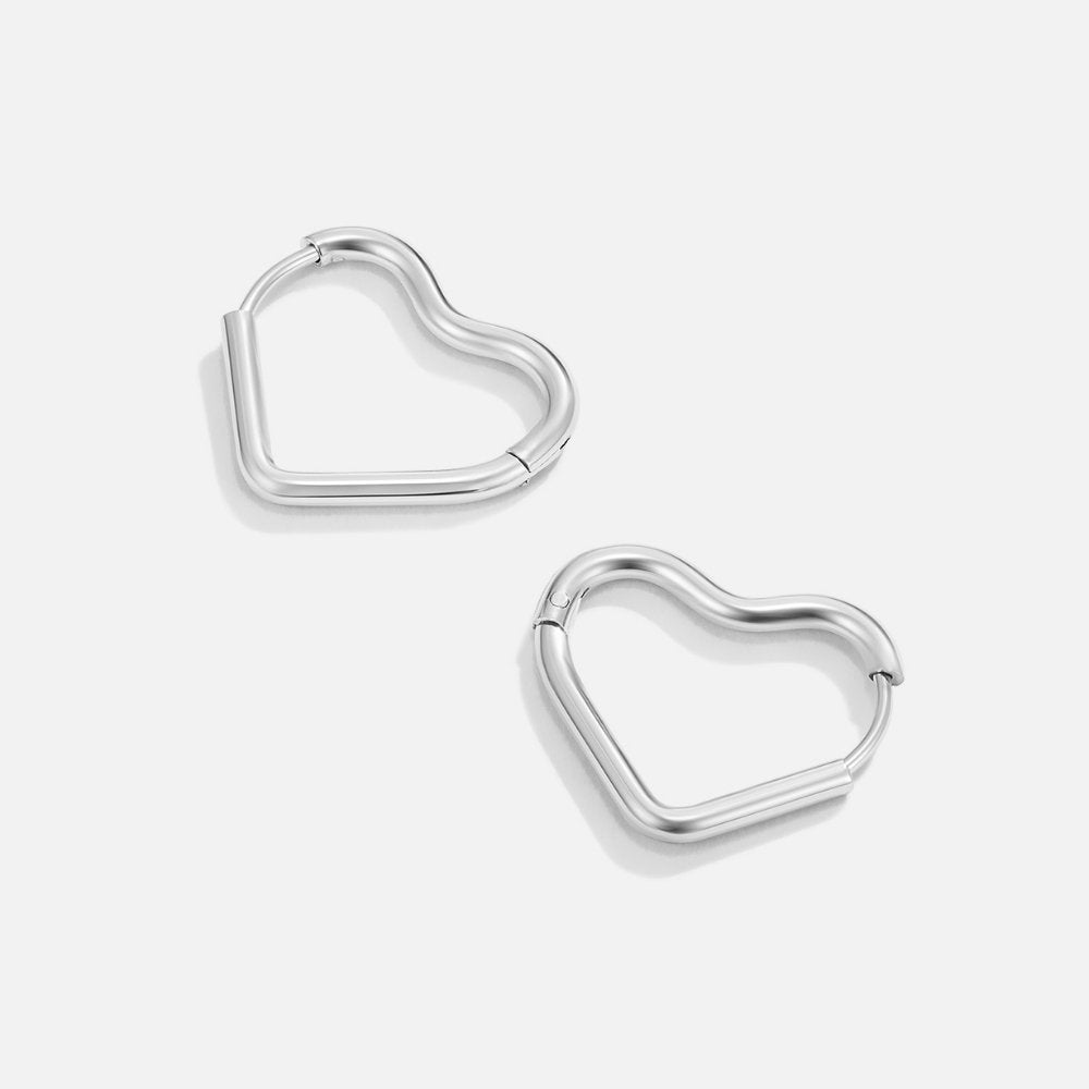 Arden | Heart Silver Earrings