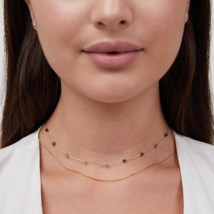 Alana | Layered Gold & Stone Necklace