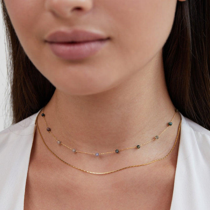 Alana | Layered Gold & Stone Necklace