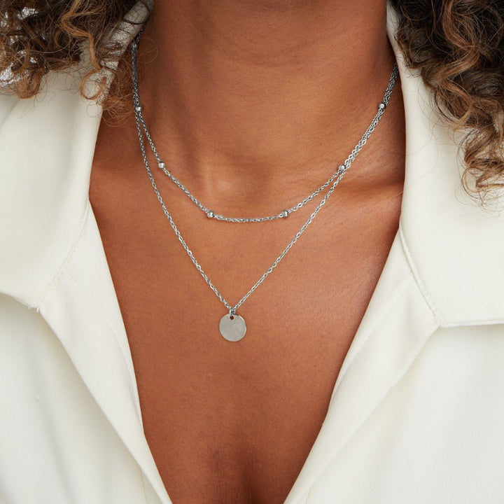 Selina | Layered Silver Necklace